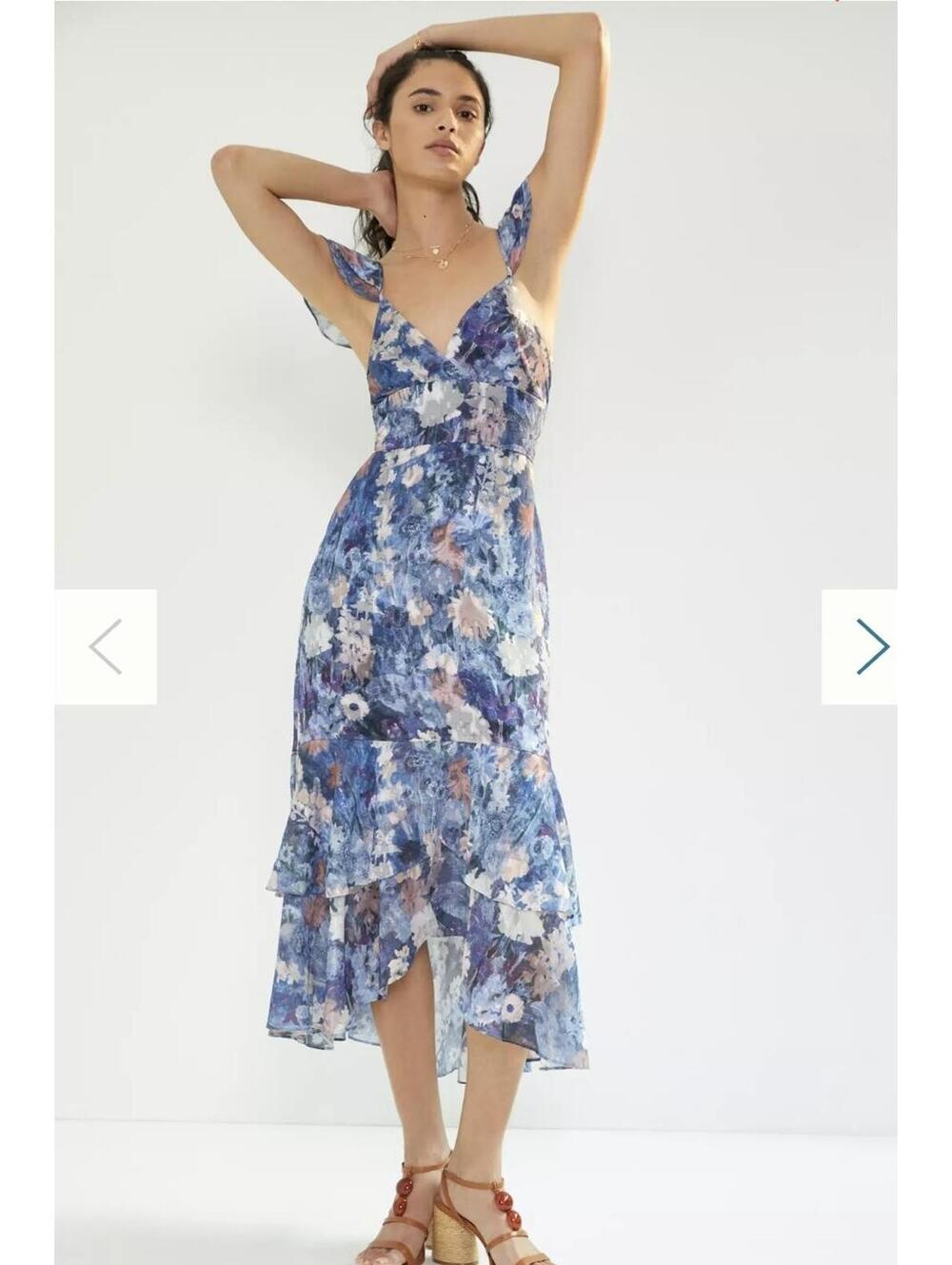Anthropologie by Hutch Floral Midi Dress.Size 8 NEW